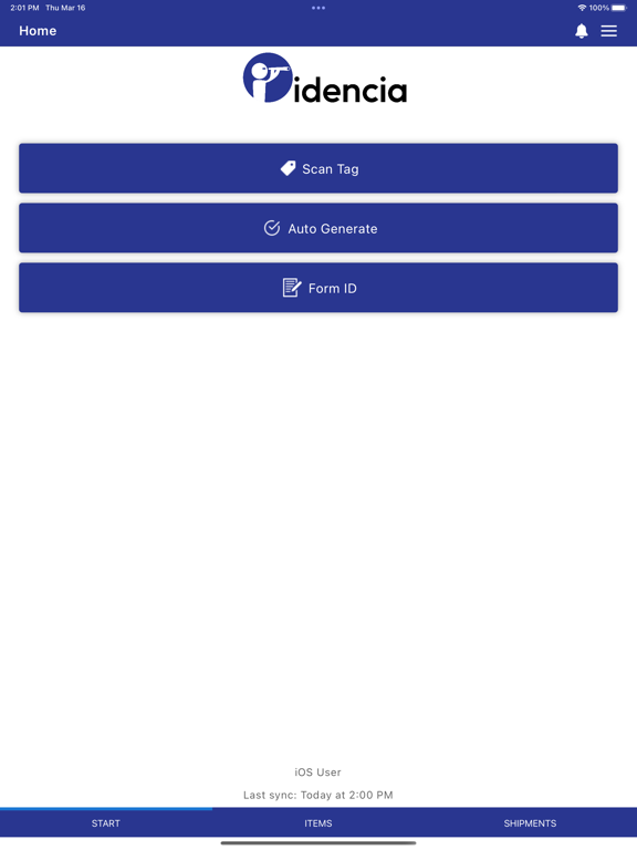 Idencia iPad  Screenshots